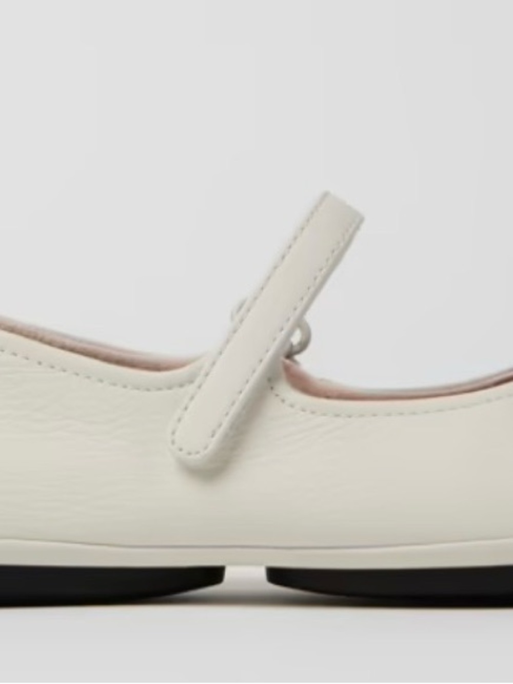 Camper Girls Cream Mary Jane Flats with red Insole - Picture 7 of 16